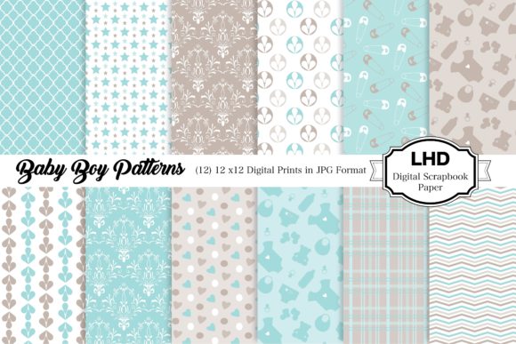 Baby Boy Patterns - Digital Papers
