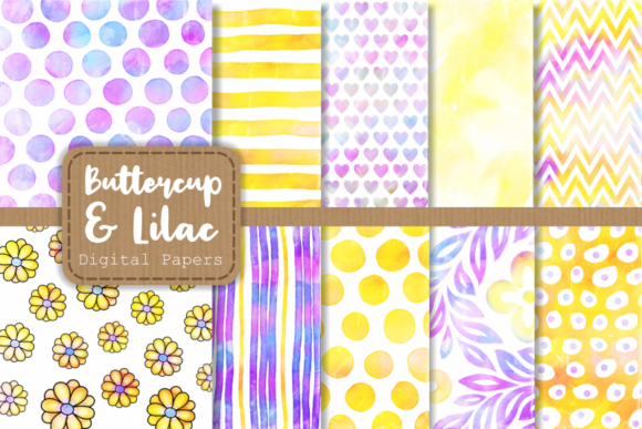 Buttercup and Lilac Watercolor Patterns: A Unique Blend of Color and Artistry