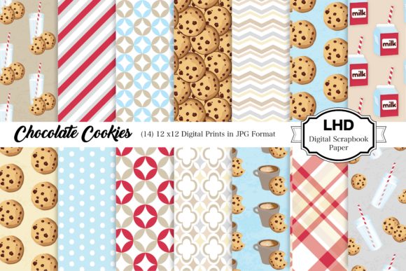 Chocolate Cookies Digital Paper Patterns: A Creative Resource for Design and Organization