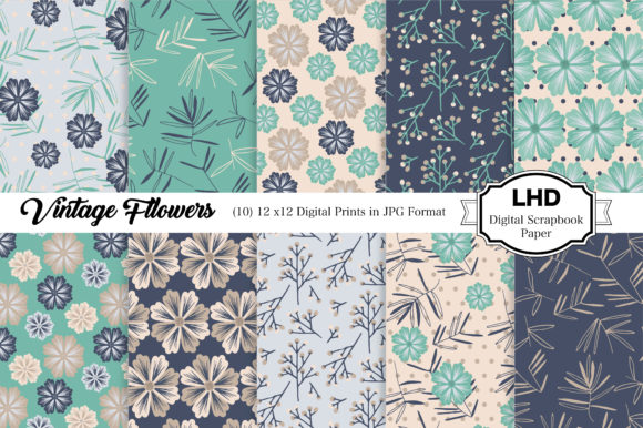Digital Paper Floral Vintage Patterns: A Timeless Design for Modern Creativity