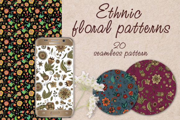 Ethnic Floral Patterns for Creative Design