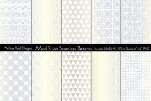 Mod Silver Seamless Patterns: A Versatile Design Resource
