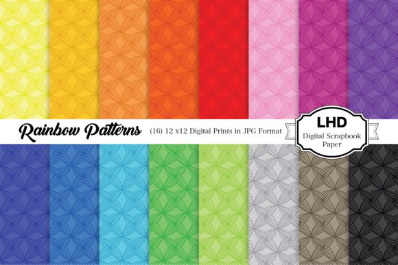 Rainbow Patterns Digital Backgrounds