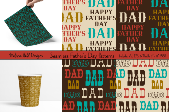 Seamless Father’s Day Patterns for Creative Projects