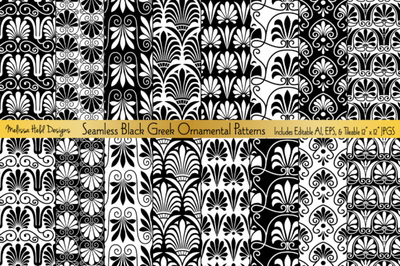 Seamless Greek Ornamental Patterns: A Timeless Design Resource