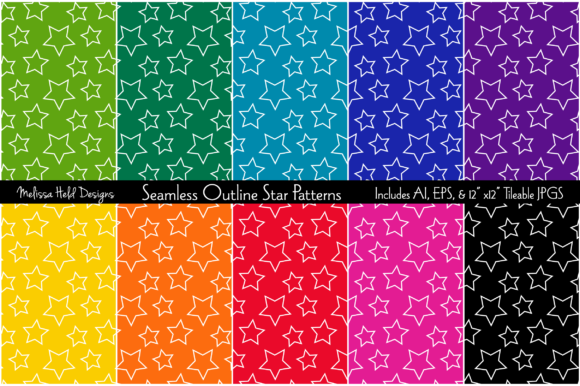 Seamless Outline Star Patterns: A Versatile Resource for Creative Designers