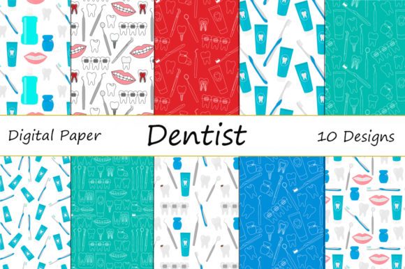Seamless Patterns Dentist Dentistry