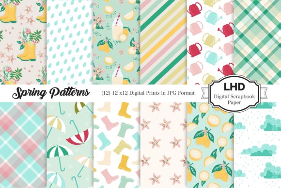 Spring Patterns - Digital Papers