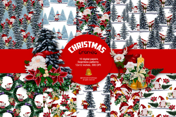 Watercolor Christmas Gnomes Patterns: A Creative Resource for Holiday Design